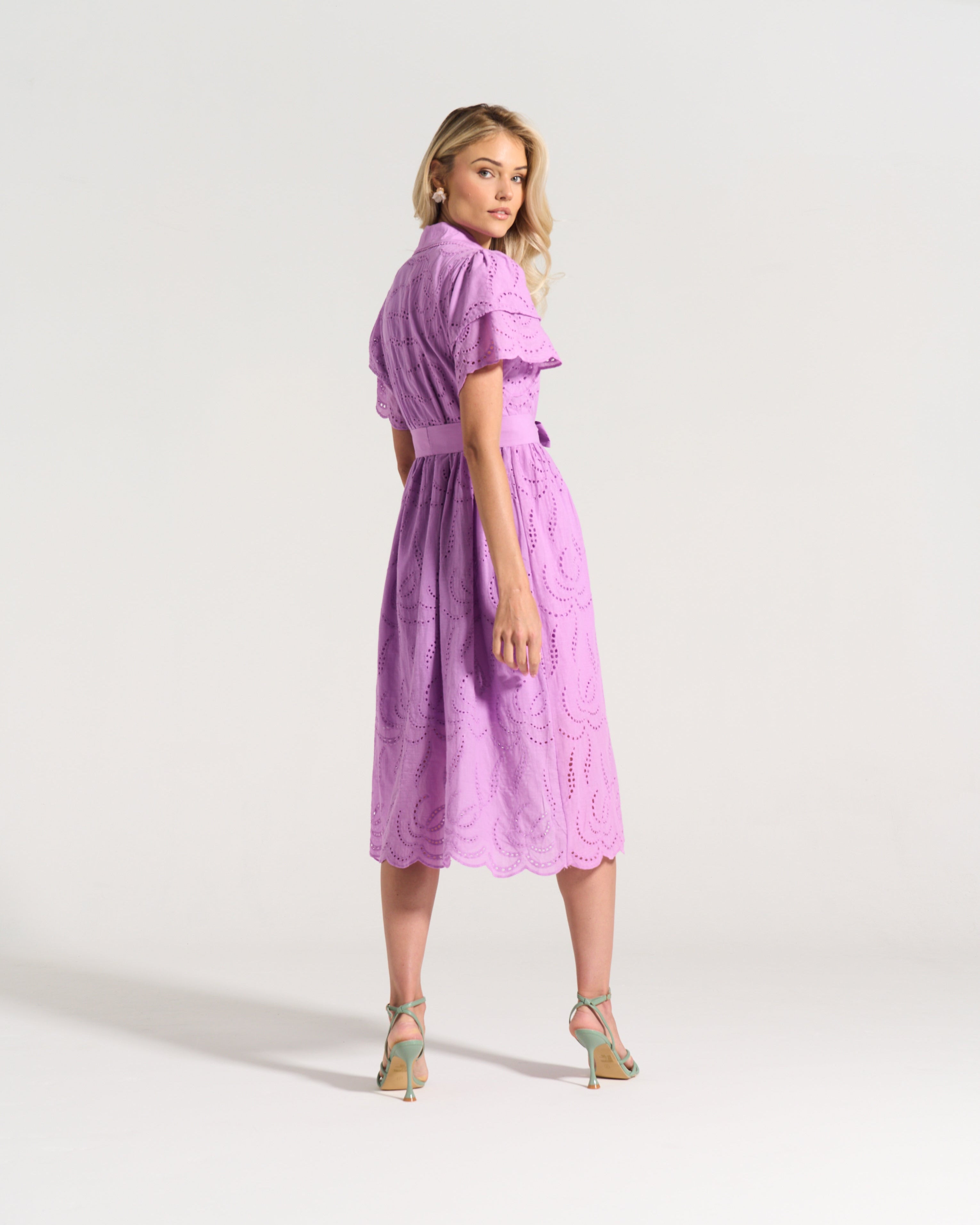 Fria Cotton Anglaise Dress Lilac
