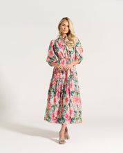 Bella Tier Dress Pink Daisy