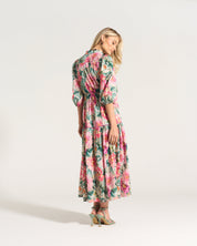 Bella Tier Dress Pink Daisy