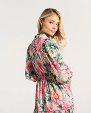 Bella Tier Dress Pink Daisy