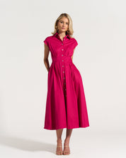 Penelope Dress in Hot Pink