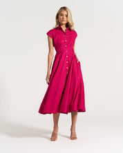 Penelope Dress in Hot Pink