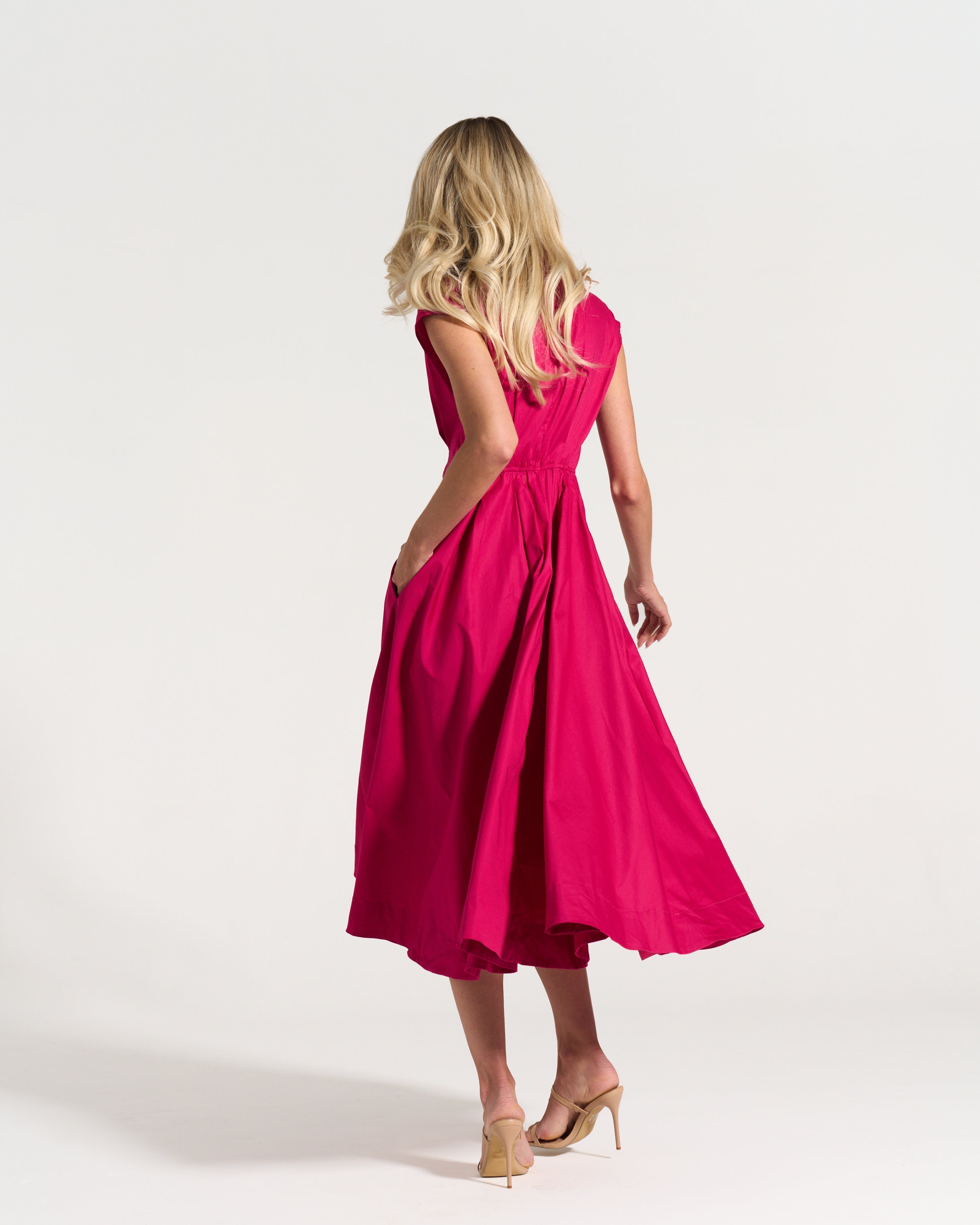 Penelope Dress in Hot Pink