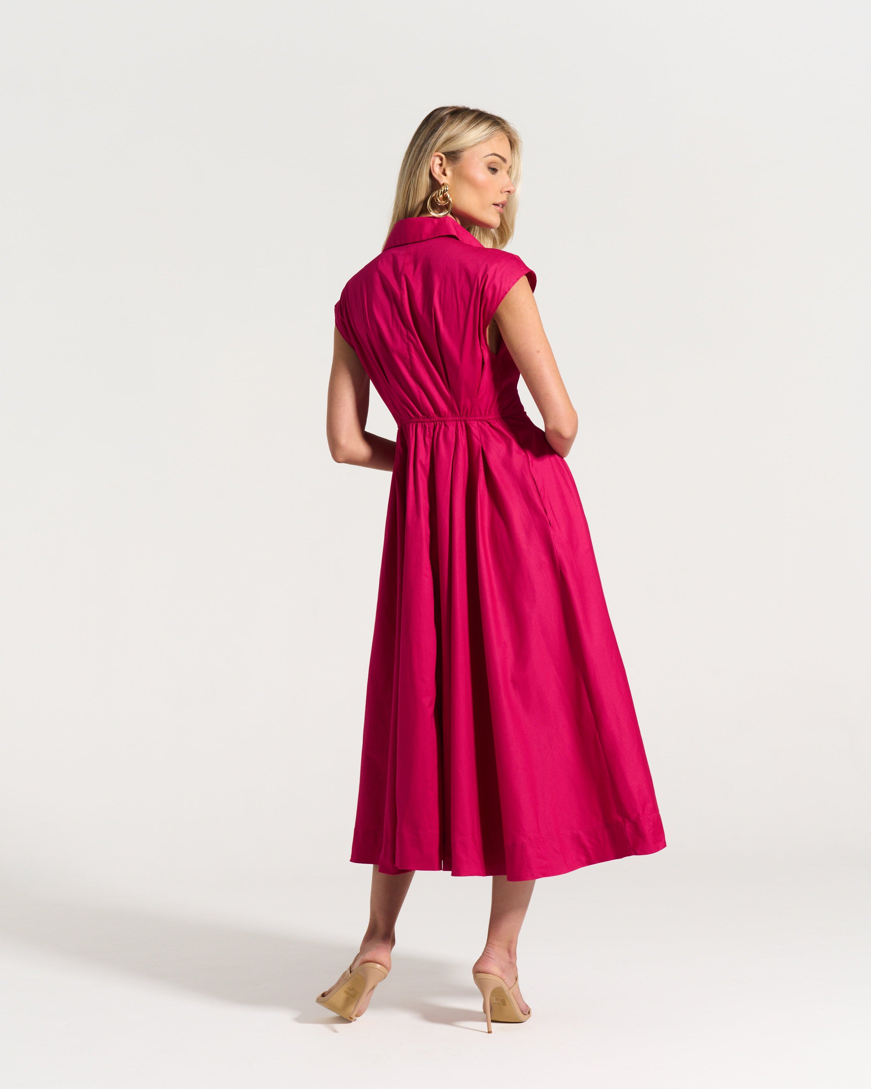 Penelope Dress in Hot Pink