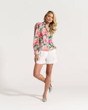 Bellow Shirt Pink Daisy