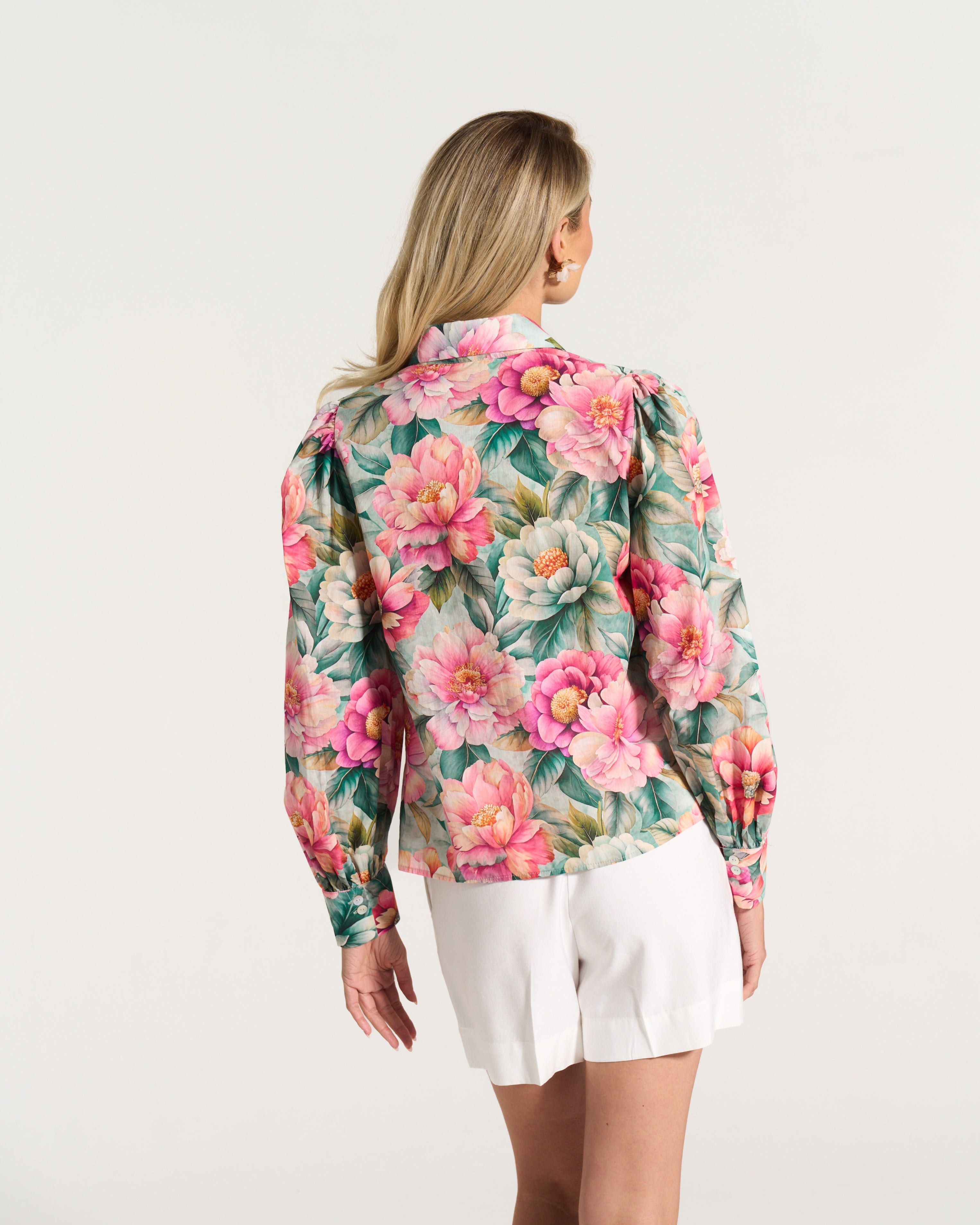 Bellow Shirt Pink Daisy