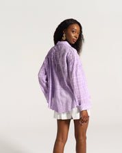 Western Cotton Shirt in Lilac