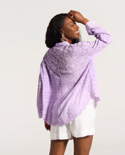 Western Cotton Shirt in Lilac