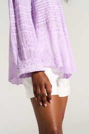 Western Cotton Shirt in Lilac