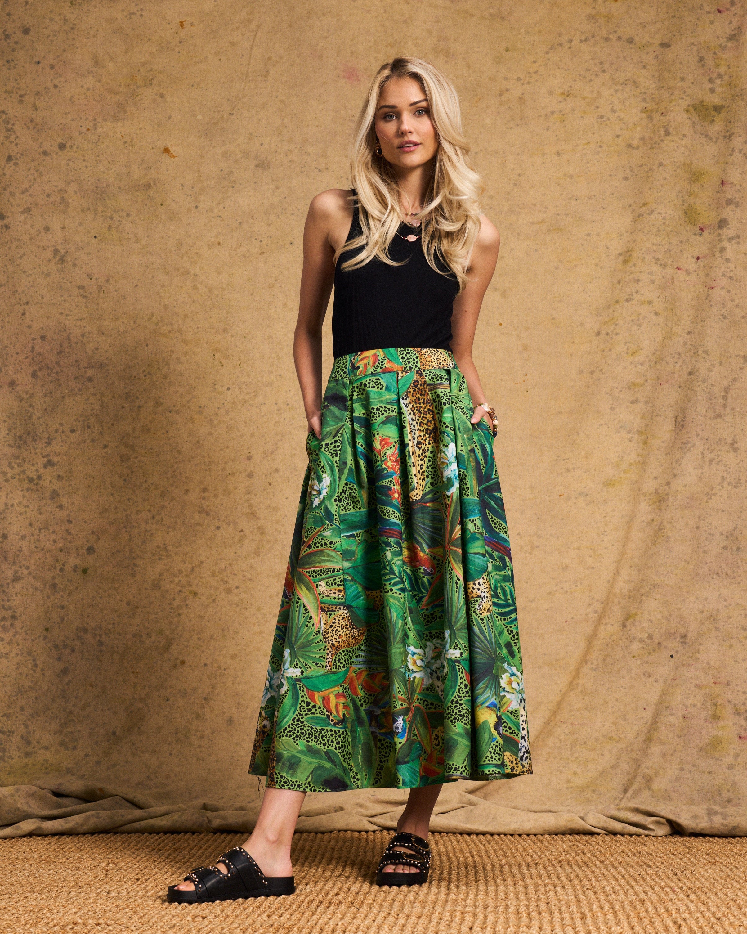Cotton Hoop Skirt In Amazon Cheetah