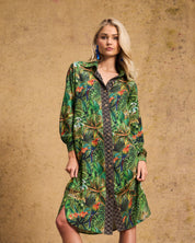 Hailey Shirt Dress In Amazon Cheetah