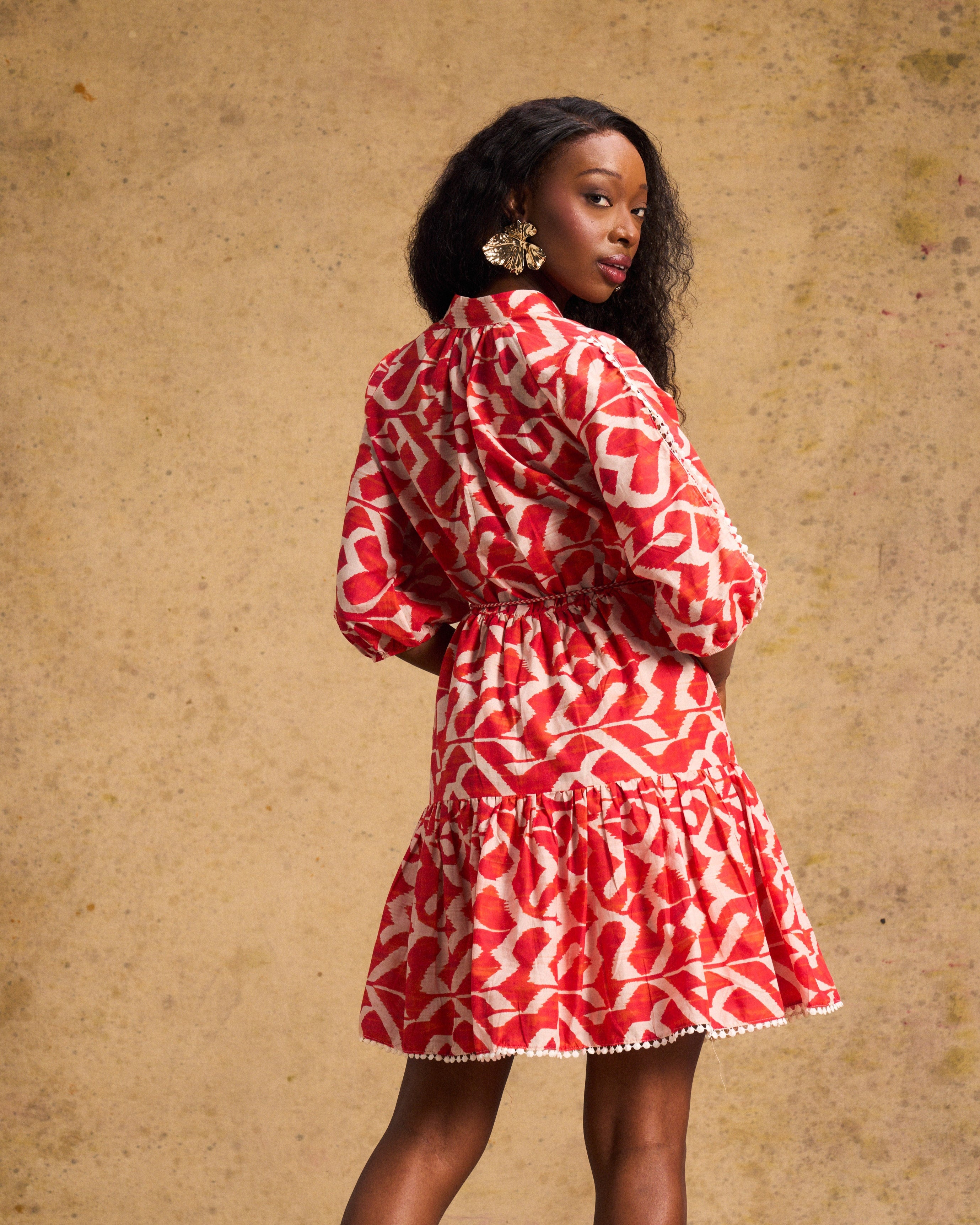 Marrakech Mini In Tangerine Ikat