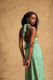 Holly Cut Out Dress Green Zebra