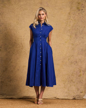 Penelope Dress in Cobalt