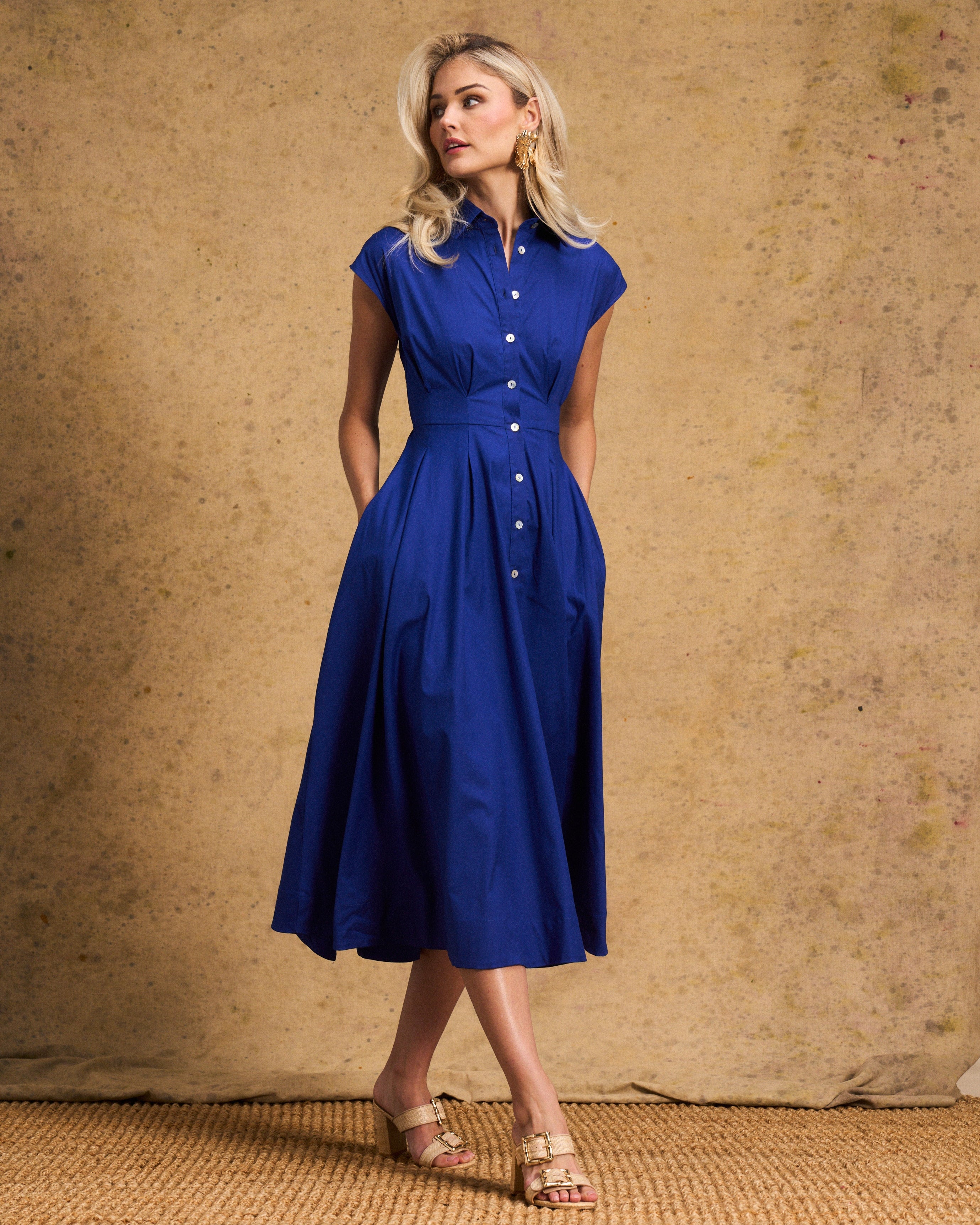 Penelope Dress in Cobalt