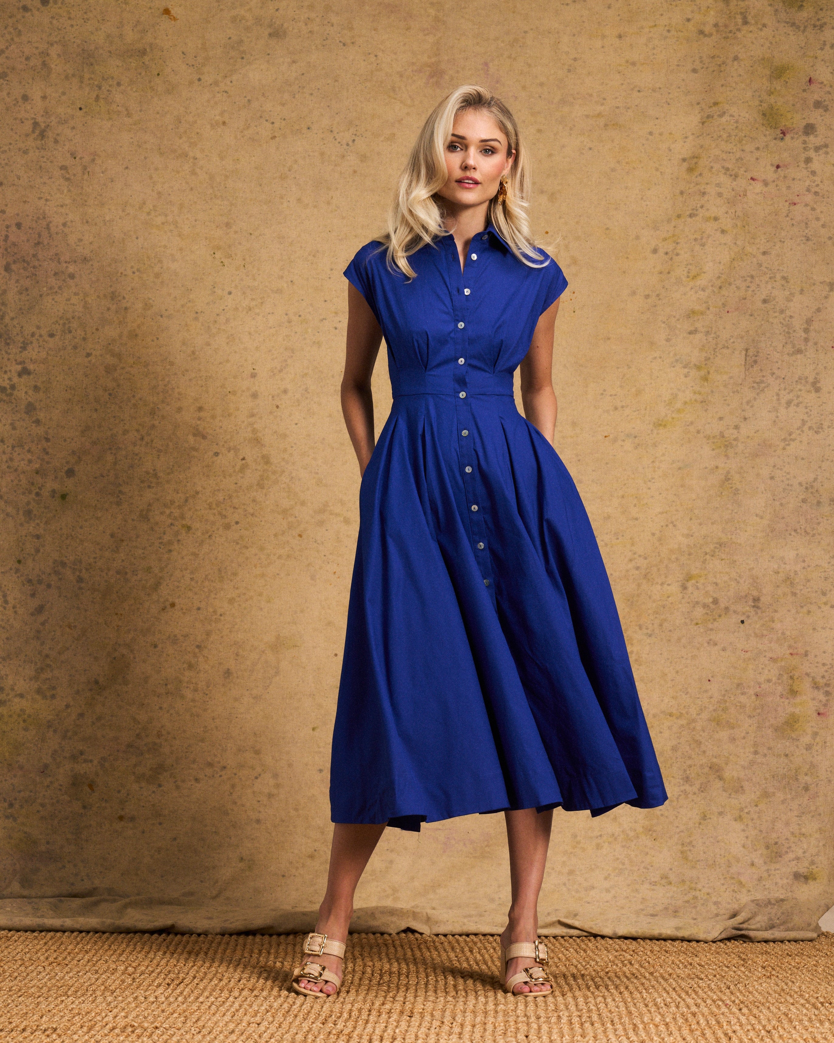 Penelope Dress in Cobalt