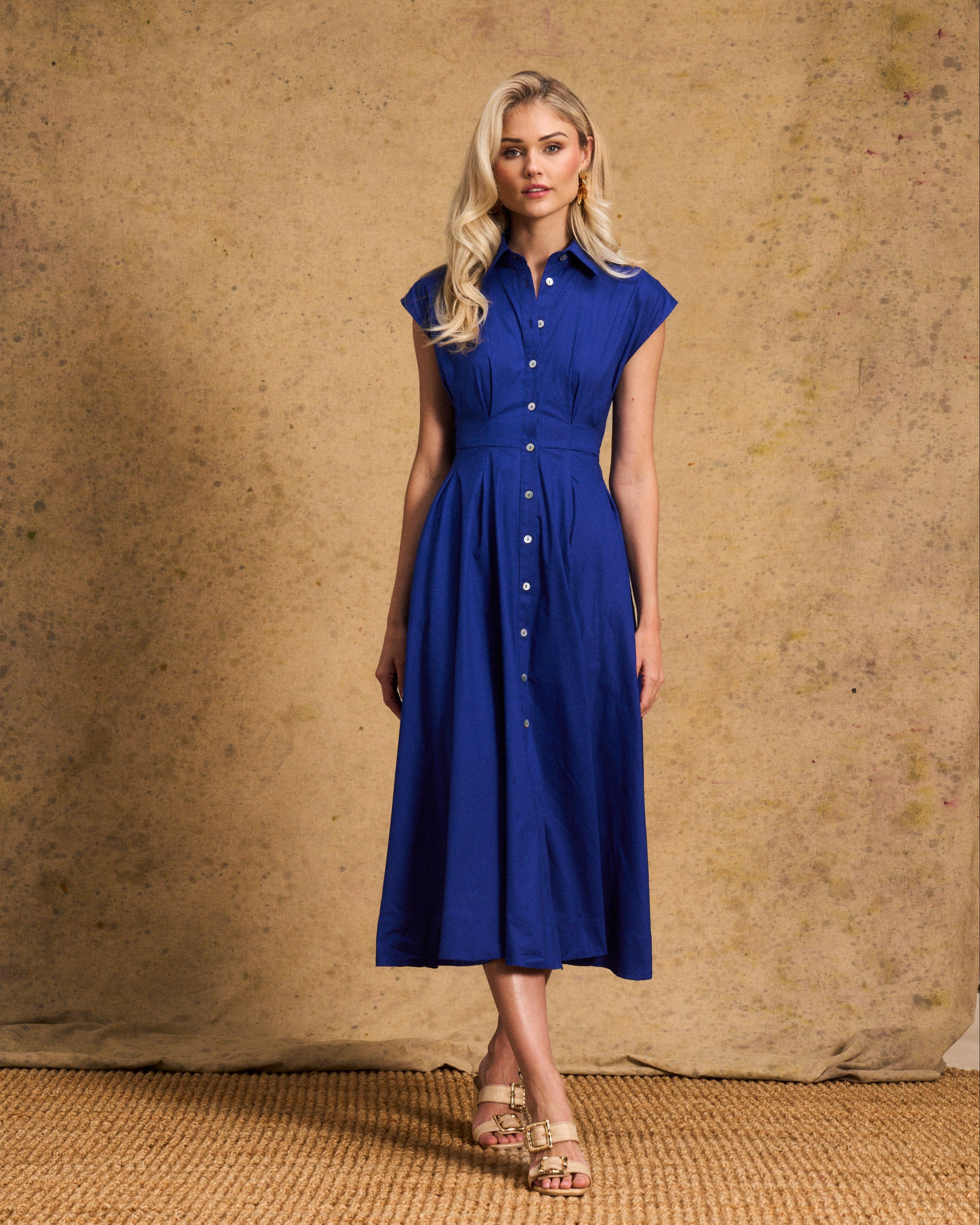Penelope Dress in Cobalt