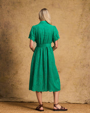 Fria Cotton Anglaise Dress Green