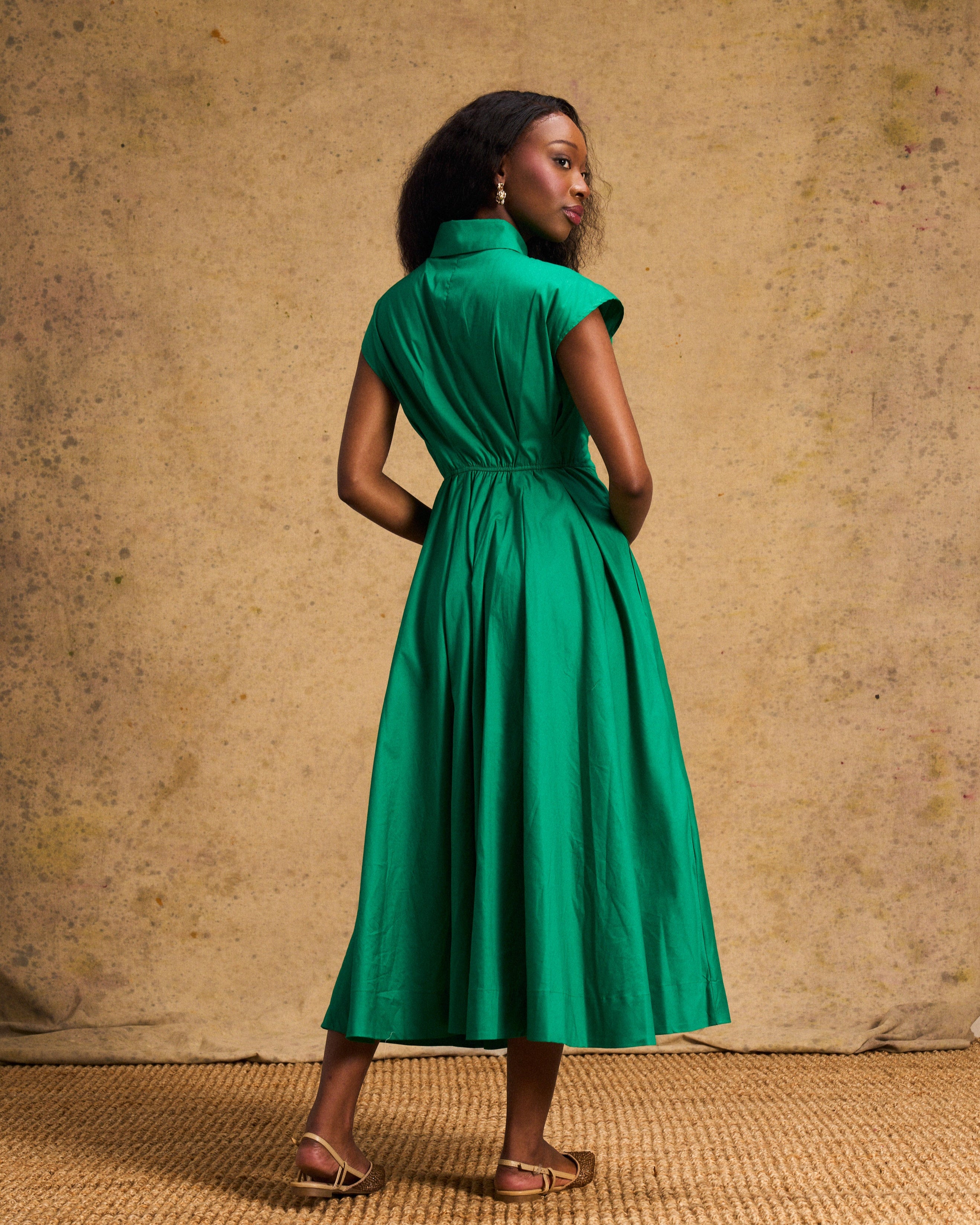 Penelope Dress in Apple Green