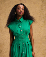 Penelope Dress in Apple Green