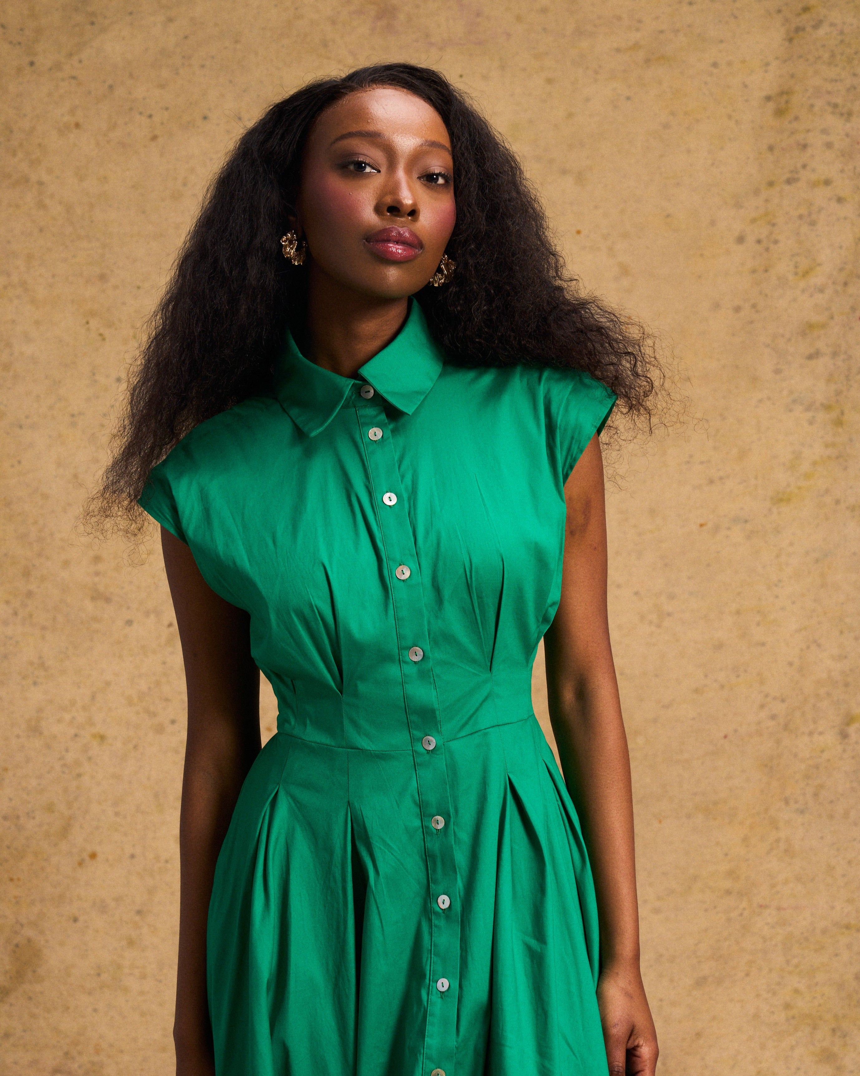 Penelope Dress in Apple Green