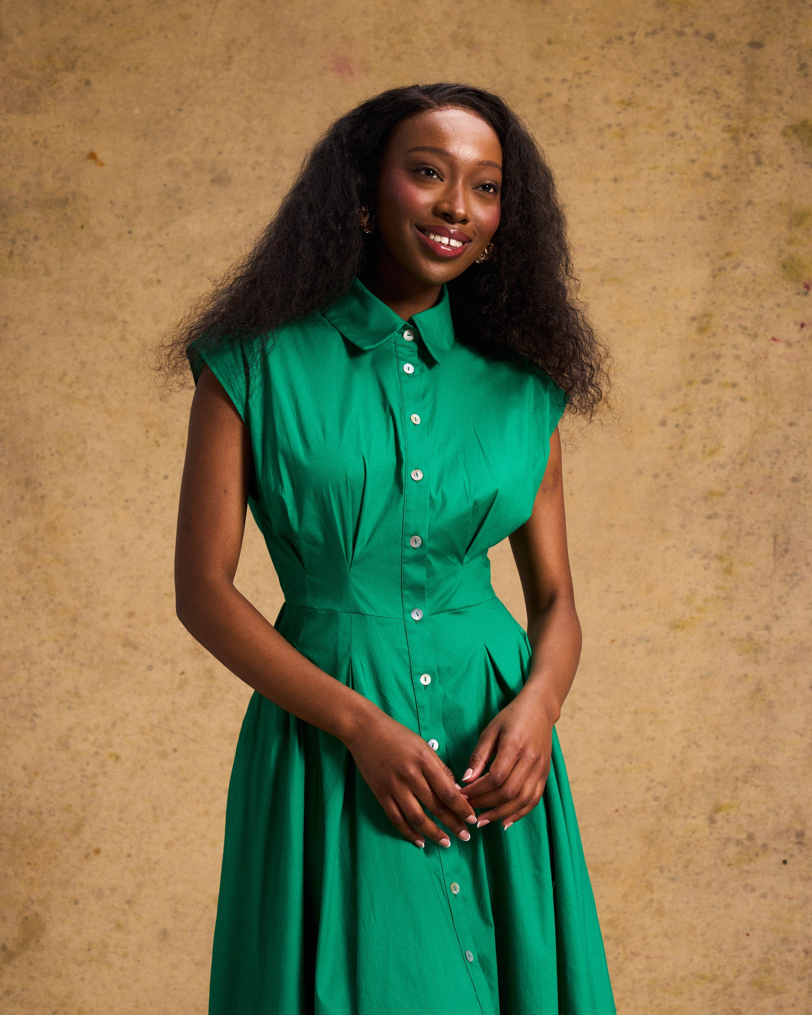 Penelope Dress in Apple Green