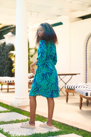 West Belted Tunic Blue Tropical