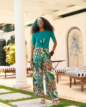 Paperbag Detail Pants Botanical Jungle