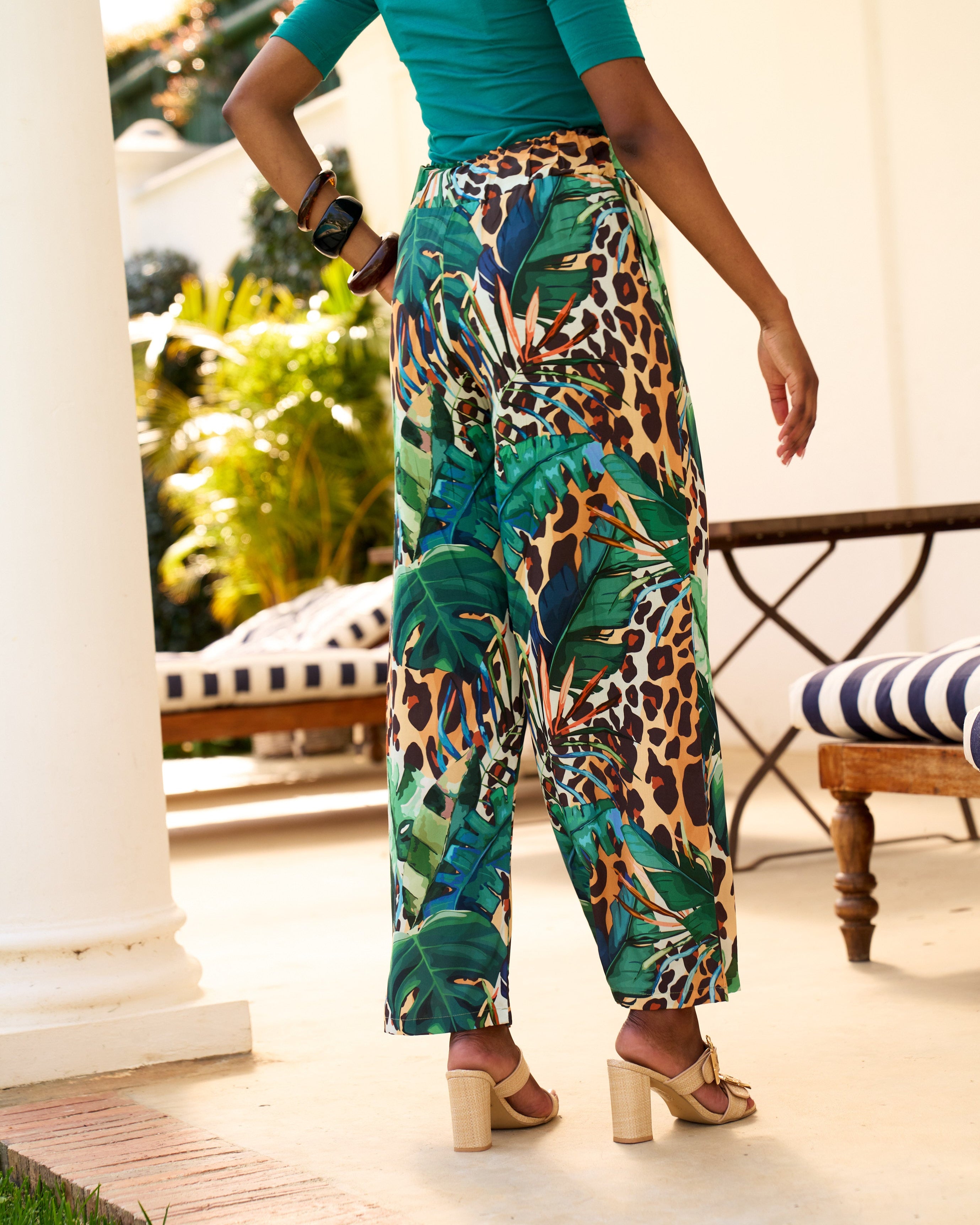 Paperbag Detail Pants Botanical Jungle