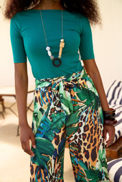 Paperbag Detail Pants Botanical Jungle