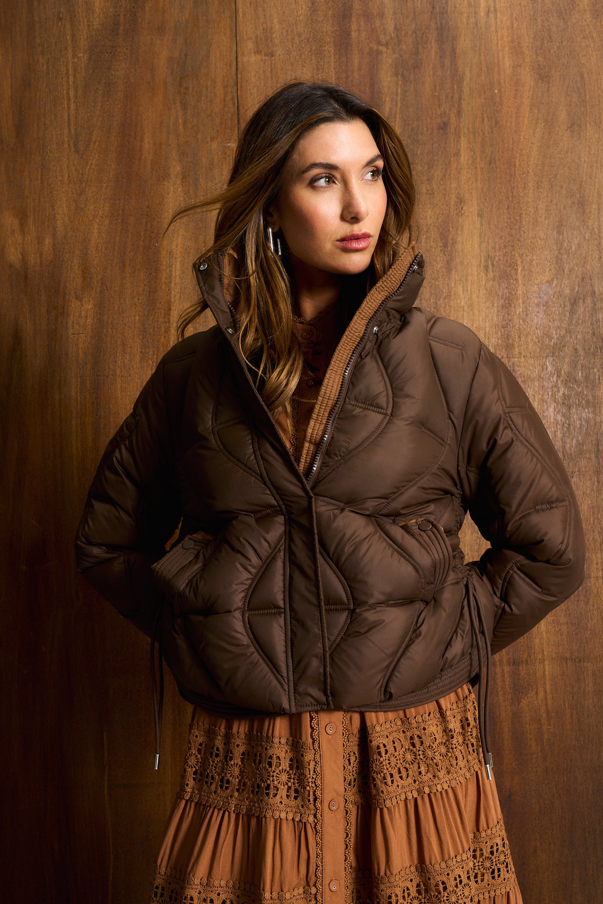 ジャケット・アウター lownn Quilted shirt coat Mocha Lantern Quilted Jacket – KOKONOVA