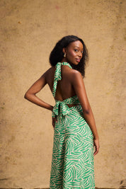 Holly Cut Out Dress Green Zebra