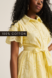 Fria Anglaise Dress - Butter Yellow Dispatching 4th September