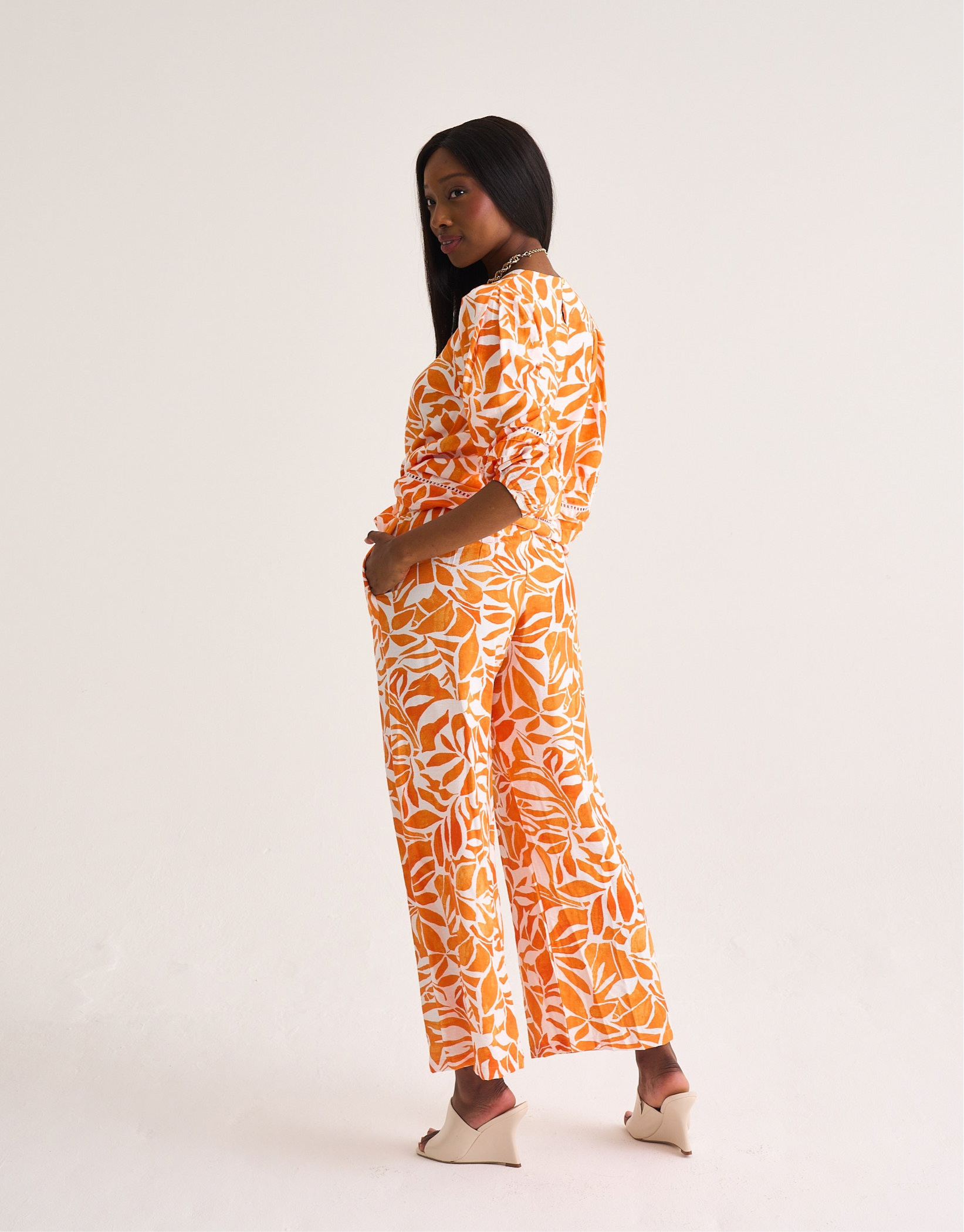 Tangerine Paperbag Pants