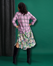 Violet Meadow Check Liza Shirt Dress