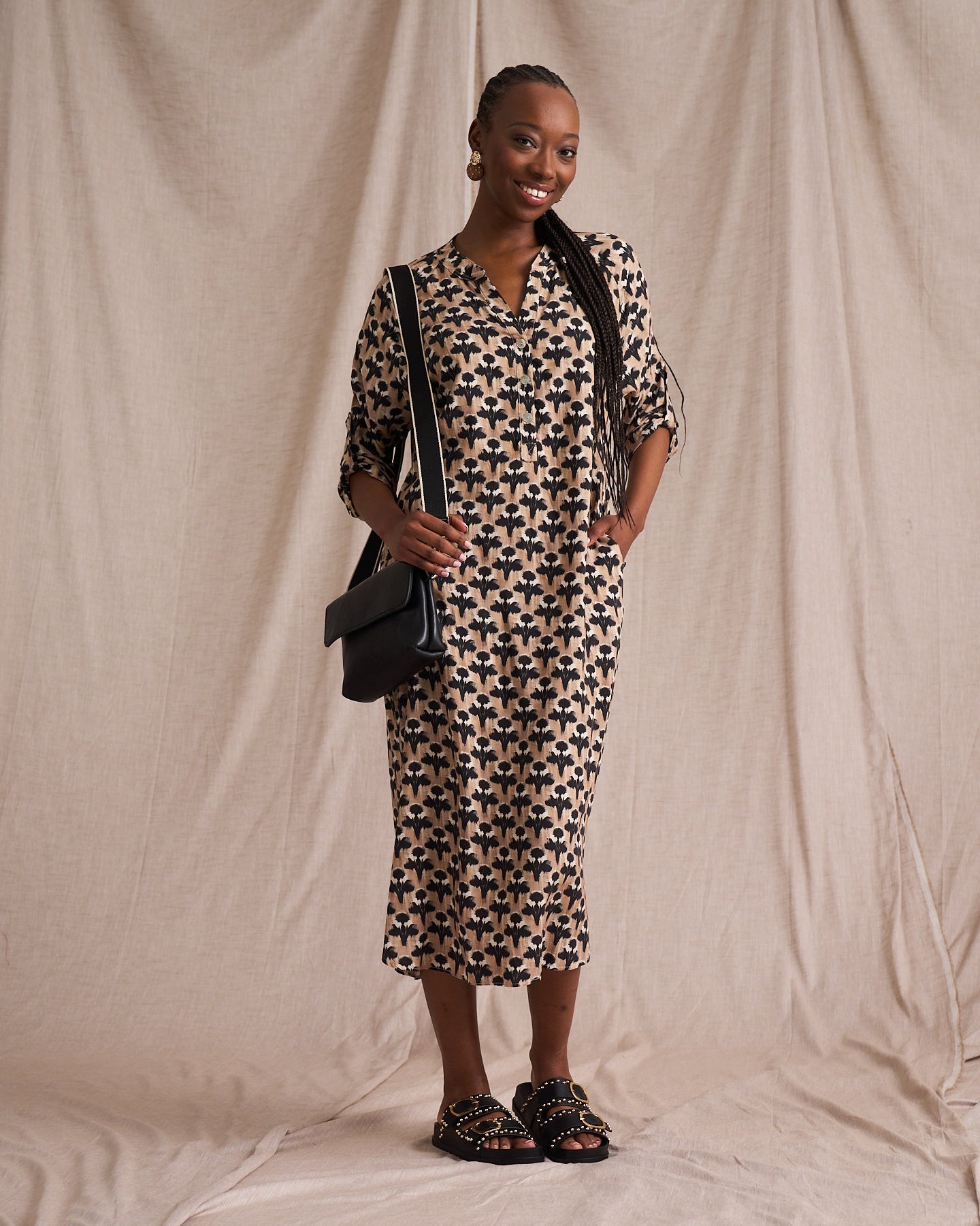 Carin Tunic In Ikat Print