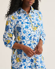 Daniella Tunic - Ornate Lemon Print