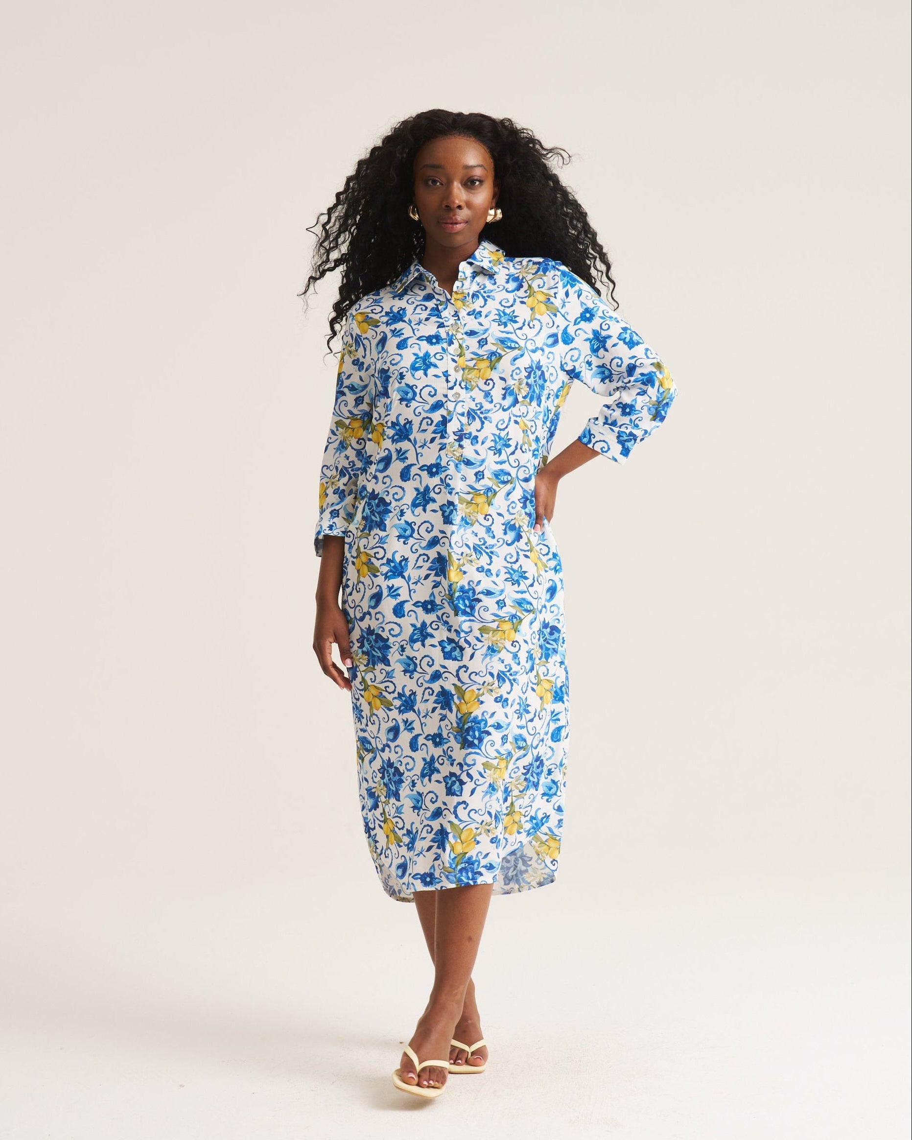 Daniella Tunic - Ornate Lemon Print