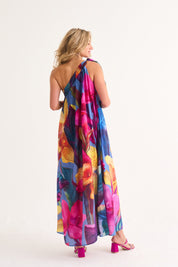 Abby One Shoulder Trapeze Maxi Dress
