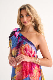 Abby One Shoulder Trapeze Maxi Dress