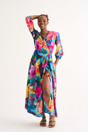 Tiffany Viscose Daffy Print Maxi