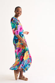 Tiffany Viscose Daffy Print Maxi