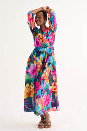 Tiffany Viscose Daffy Print Maxi