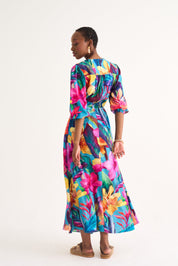 Tiffany Viscose Daffy Print Maxi