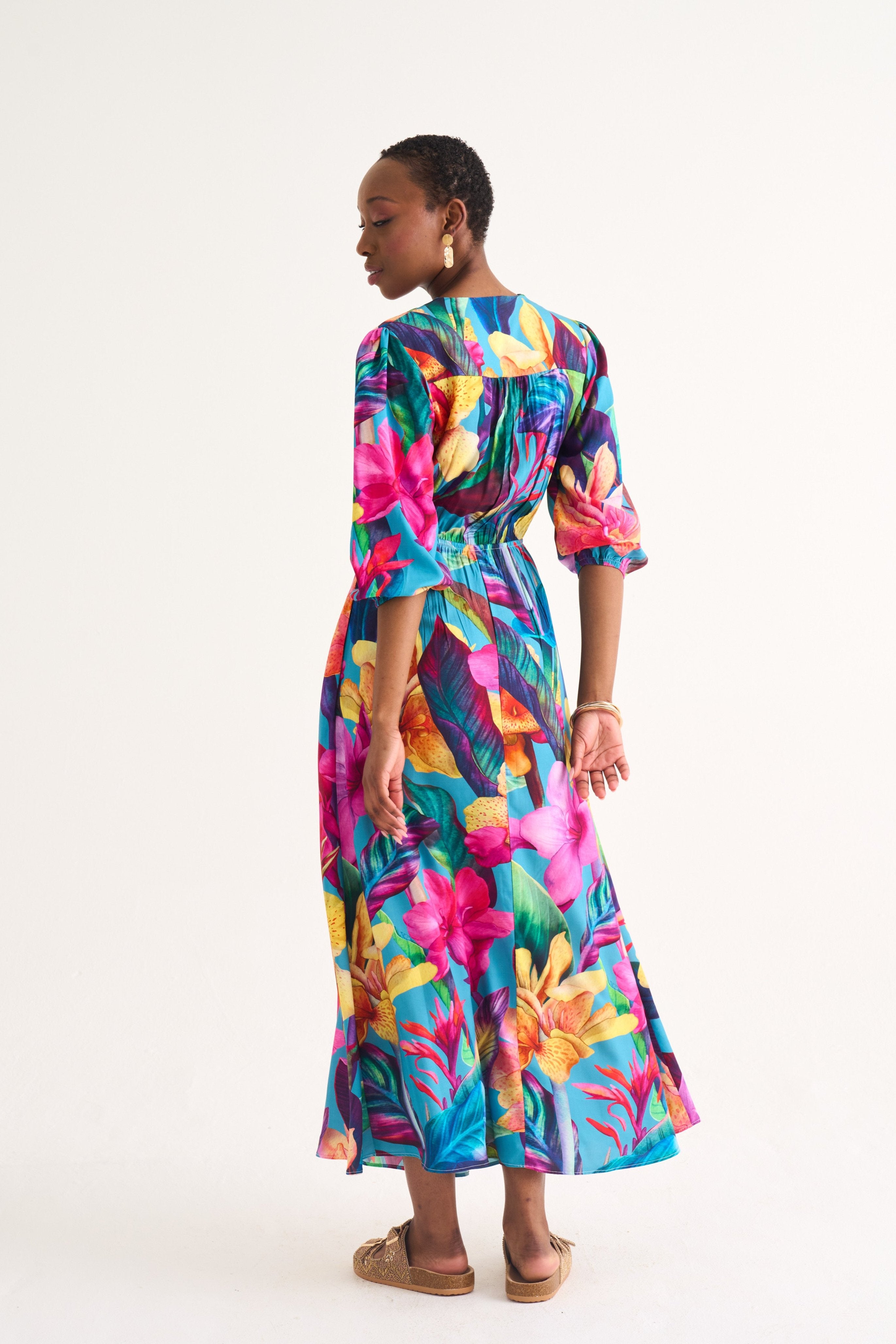 Tiffany Viscose Daffy Print Maxi
