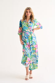 Tiffany Viscose Tropical Print Maxi