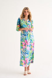Tiffany Viscose Tropical Print Maxi