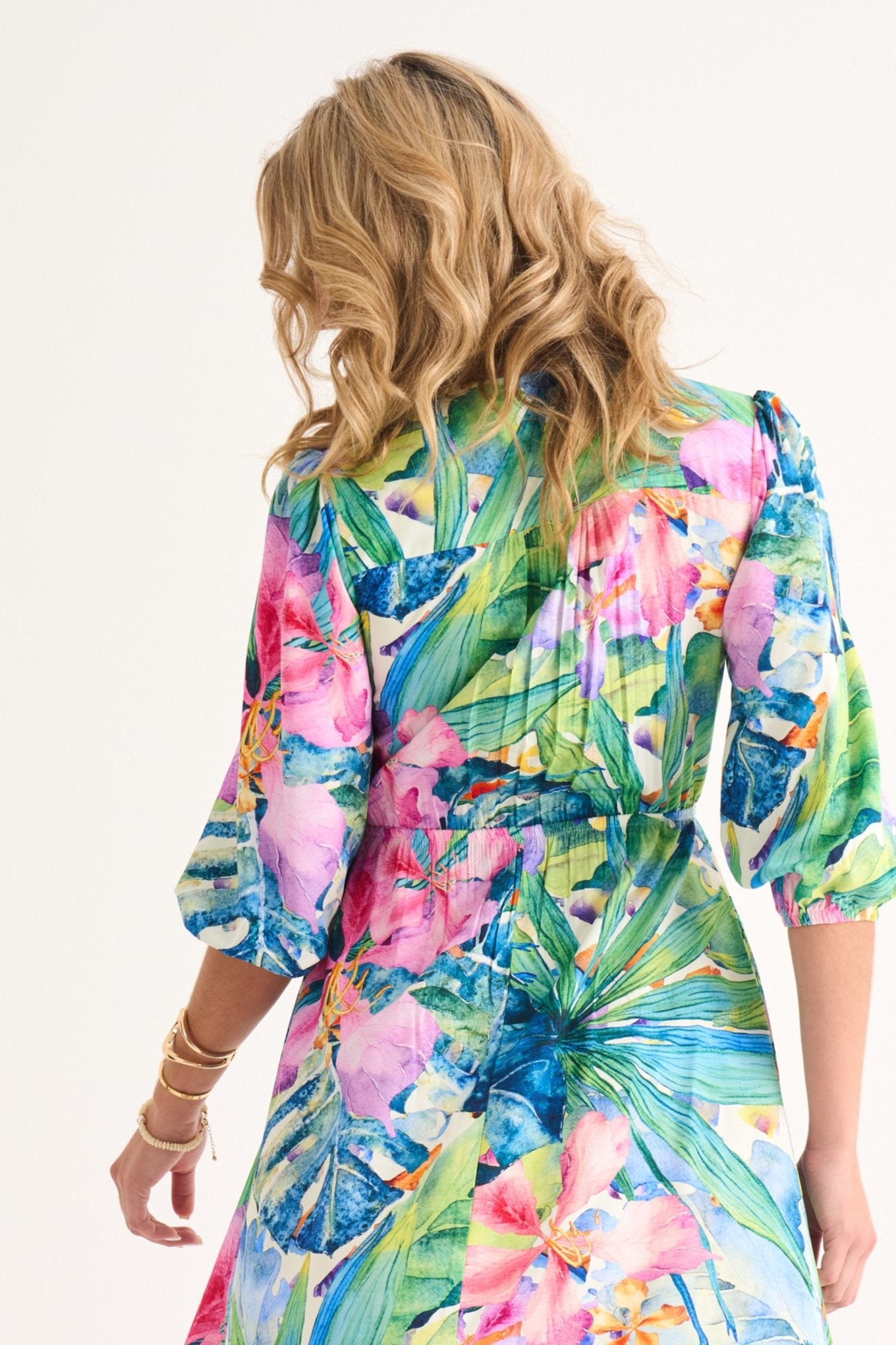 Tiffany Viscose Tropical Print Maxi