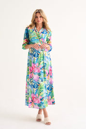 Tiffany Viscose Tropical Print Maxi