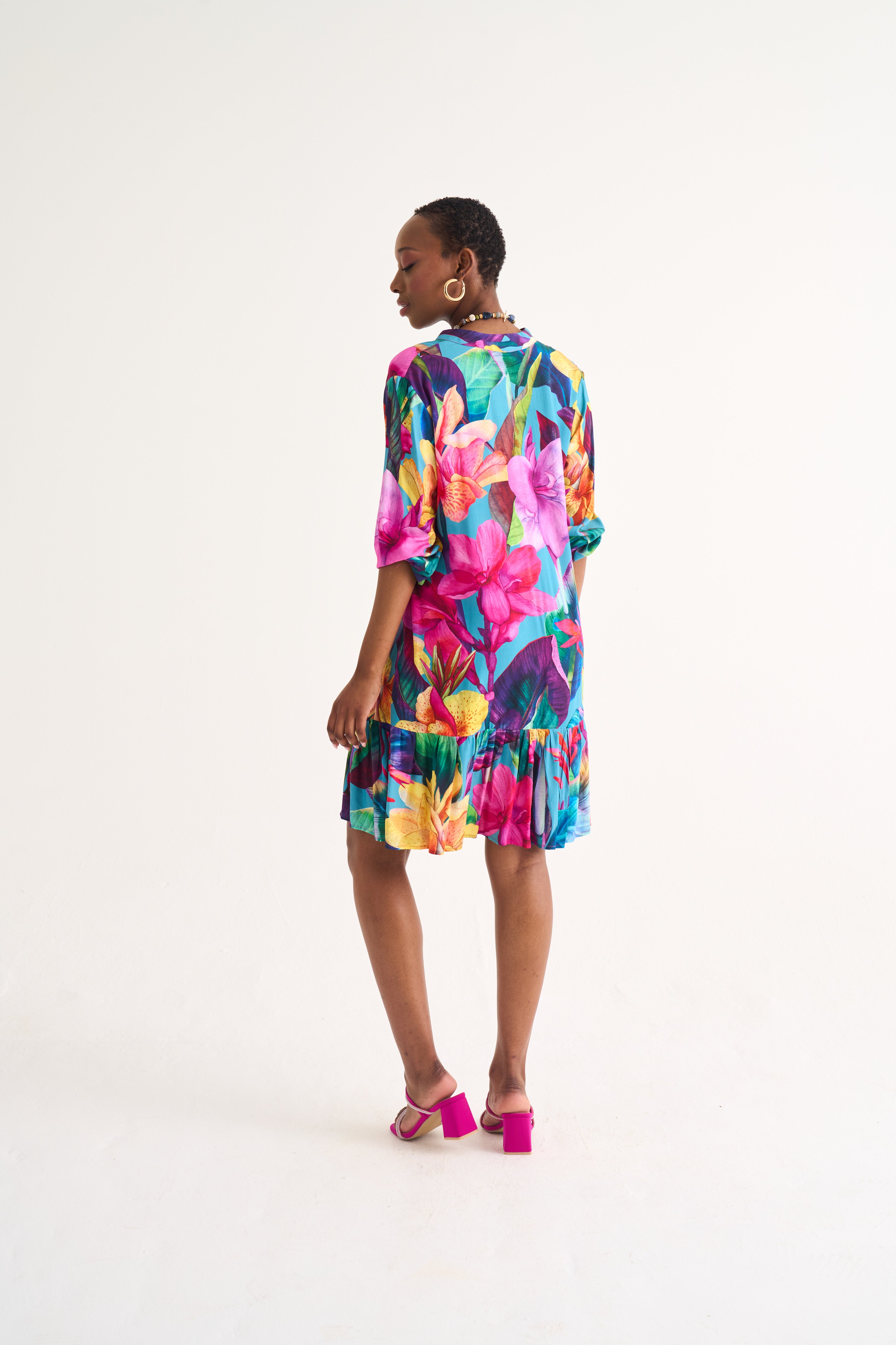 Pintuck Mini Tier Dress